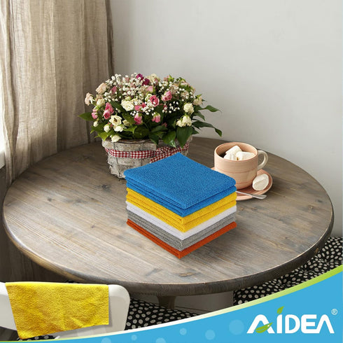 AIDEA Microfiber Cleaning Cloths-100PK, Soft Absorbent Rags for Cleaning, Lint-Free Towels for Home, Car, Window
