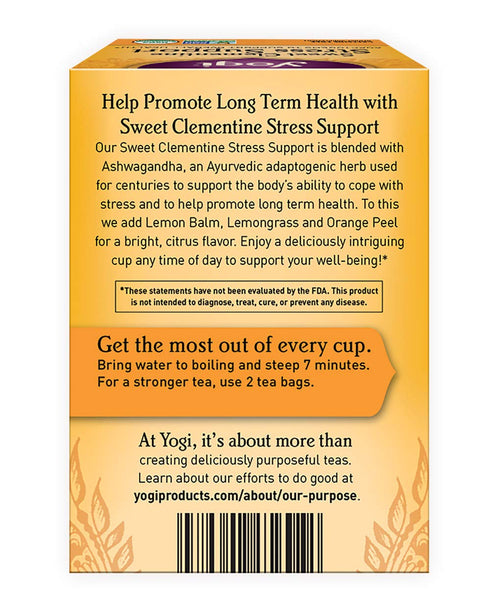 Yogi Tea Organic Sweet Clementine Stress Support Supplement, 16 Count