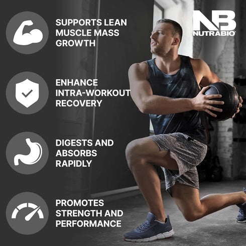 NutraBio Intra Blast and Pre-Workout Powder, Advanced Electrolyte Performance Drink, Amino Acid Recovery, Grape Berry