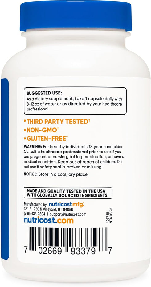 Nutricost Yohimbine HCl 5mg Extra Strength, 240 Capsules - Non-GMO, Gluten Free