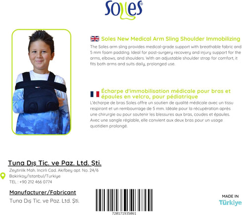SOLES New Medical Arm Sling, Pediatric Shoulder Immobilizing Velpeau Bandage