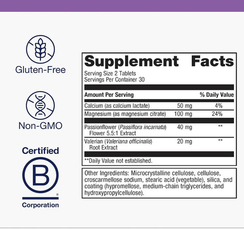 Metagenics MyoCalm, Muscle Support, Calcium & Magnesium Supplement with Passionflower Herb & Valerian Root, 60 Tablets