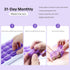 UHZBTEC 31 Monthly compartments Pill Organizer Day Pill Organizer for Medicine Vitamin Holder Container (Purple)
