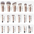 Makeup Brushes with Case, MAANGE 18 Pcs Professional Makeup Brush Set Premium Synthetic Face Kabuki Brush Kit Foundation Blush Powder Eyeshadow Brushes Set Christmas Gift(Coffee)