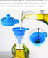Blade Knife Cleaner, Double-Sided Kitchen Washing Brush, Multifunctional Knife Sponge with Silicone Funnel (1 PC)