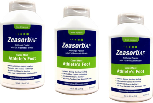 Zeasorb 2.5 (Pack 3) Medicated Powder for Foot Care, Ounce
