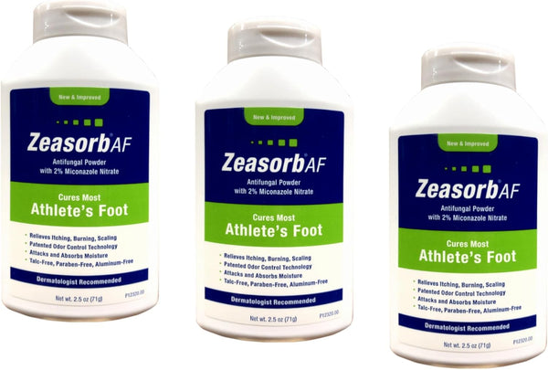 Zeasorb 2.5 (Pack 3) Medicated Powder for Foot Care, Ounce