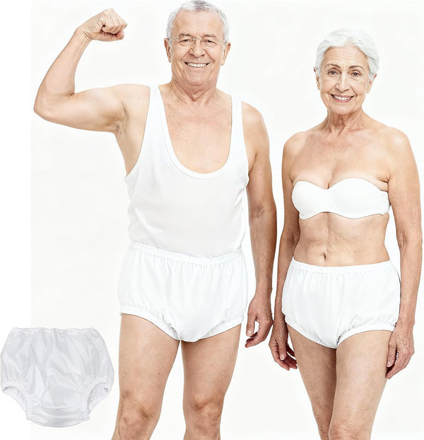 Waterproof Pull-On Unisex Incontinence Cover Pant. Leakproof-Washable - No Heat, Wear with