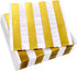 SILVER SPOONS Gold Napkins for Wedding Reception - 36 Piece, 5” x 5” 3-ply Cocktail Napkins for Party, Stripe Design