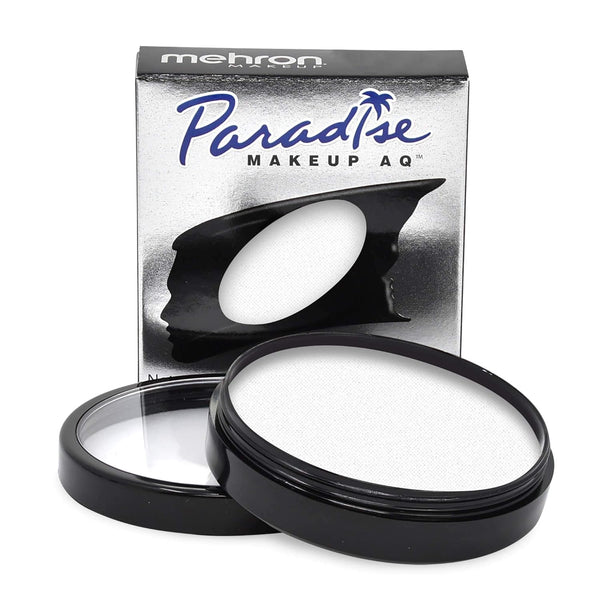 Mehron Makeup Paradise Makeup AQ Pro Size, Water Activated Face Paint, 1.4 oz (40 g) – White