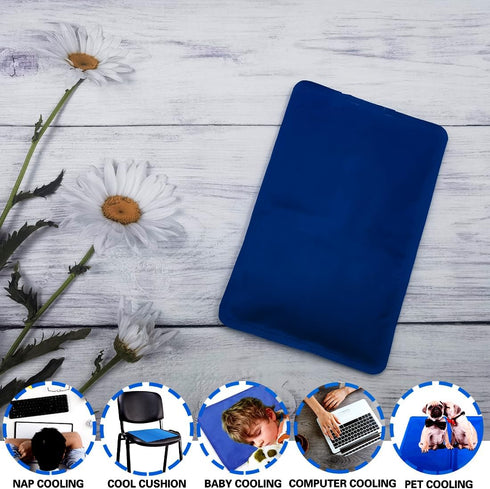 Reusable Gel Ice Pack for Sleeping, Injuries, Chill Pillow Cooling Pad for Headaches, Migraines, Perfect for Children,