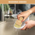 Qaskwaer Set 3 Set Wooden Dish Brushes, Dish Scrubber Brushs for Cleaning Dishes, Kitchen Wooden Cleaning Dsihes