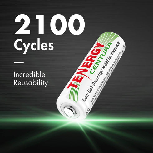 Tenergy 2000mAh Pack 16 Count AA Rechargeable NIMH Battery Pre-Charged Household Battery Low Self Discharge High