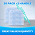 Heavy Duty Duster Kit with 20 Refills & 2 Handles, Compatible with Swiffer Dusters for Multi-surface Cleaning