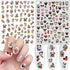 4 Sheets Christmas Nail Art Stickers, Cute Cartoon Self-Adhesive 3D Charms for Women Girls
