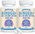 All-In-One Detox Binder Supplement 1500 MG - Liver Gut Detox Cleanse with Activated Charcoal, Zeolite & Bentonite Clay,
