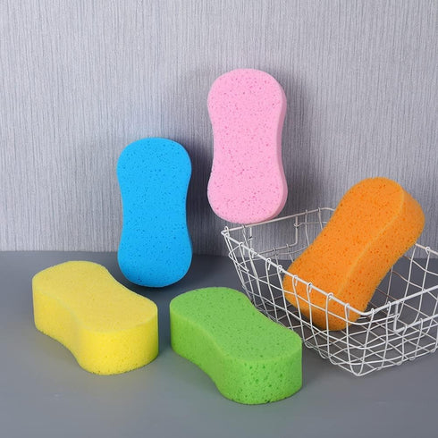 Car Wash Sponge, 3 Pack Extra Thick Large Colorful Cleaning Sponge for Bathroom, Kitchen, Bike, Boat (Random Mix)