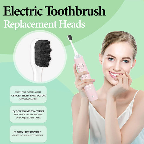 Soft Toothbrush Replacement Heads - 4 Pack, Compatible with Philips Sonicare, Gentle for Sensitive Teeth