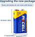 PKCELL 9V Carbon Zinc Battery for Smoke Detectors, Ultra Long-Lasting 6F22 Battery.
