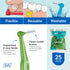 TEPE Interdental Brush Angle - Angled Dental Brush for Teeth Cleaning, Pack of 25, 0.8 mm, Large Gaps, Green, Size 5