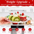 LIKAJON 50 12 10 Inch Pcs Oval Christmas Ball Paper Plates, x Large Disposable Christmas Heavy Duty Paper Plates
