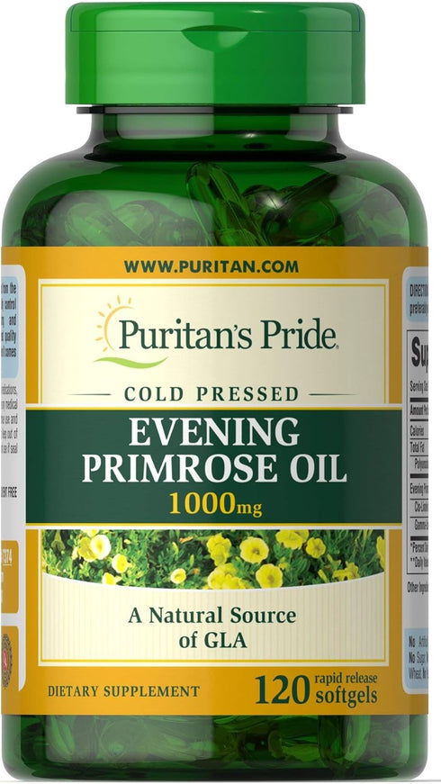 Evening Primrose Oil 1000 Mg with Gla, 120 Count by Puritans Pride