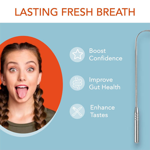Baest Tongue Scraper, 100% Stainless Steel, Premium Tongue Cleaner, Freshen Breath, 2 Count