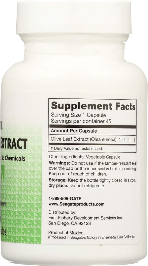 Seagate Products Olive Leaf Extract 450mg - 45 Capsules