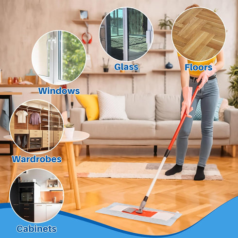 32PCS Dry Mop Pads, Unscented Disposable Cloths for All Purpose Floor Cleaner Mop Refill, Dust Mop