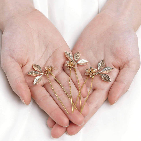 Unicra Wedding Hair Pins Flower Hair Set, Decorative Bridal Accessories for Women Pack of 3