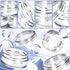 MotBach 100 Pcs 5g Empty Plastic Containers, Mini Makeup Sample Jars with Clear Lids and Mini Spatulas