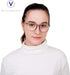VisionGlobal Blue Light Blocking Glasses for Women/Men, Anti Eyestrain, Stylish Oval Frame, Anti Glare, Clear Gray,