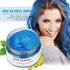 MOFAJANG Unisex Hair Wax Color Dye Styling Cream, Washable Temporary Pomade for Natural Hairstyle, Party Cosplay (Blue)