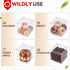 Temmgnie 30 Sets Holes,4"x 4"x 4" Candy Apple Boxes with Clear Caramel Apple Box,Plastic Favor Boxes with Red Ribbons