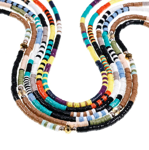 minihope 21 Inch Bright Spacer Bead Hair Wrap Set - 6 Styles with Tassels, Hair Clips, and Retro Charm for Women and