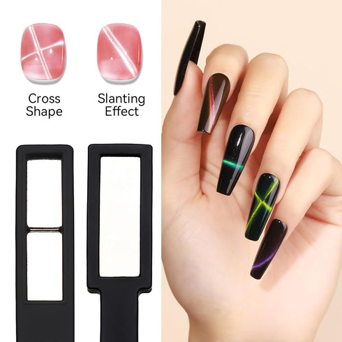 MIZHSE Nail Magnet Tool: 5 in 1 Magnetic for Cat Eye Nails, Multi-Function Magnet Stick for Nail Art Design