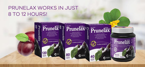 Prunelax Tablets - Extra Strength Natural Laxative Supplement with High Strength Senna for Constipation Relief