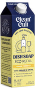 Cleancult Dish Soap Liquid Refills, 32oz, 1 Pack, Eco Refill, Lemon Verbena, Cuts Grease & Grime