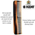 Kent A OT Fine and Wide Tooth Pocket Comb, Handmade Dresser Comb for Hair, Beard, Mustache Grooming for Men, Women, Kids