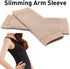 2 Pair Beauty Women Weight Loss Slimming Arm Shaper Massager Wrap Belt, Compression Arm Shaper, Black + Flesh