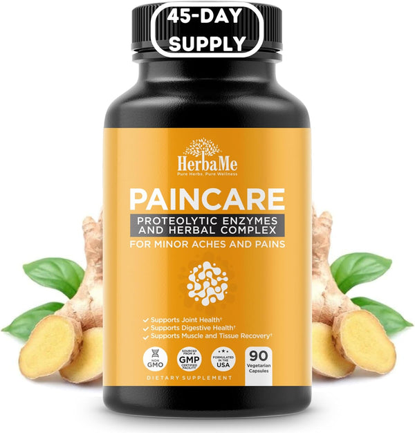 Proteolytic Enzymes Supplement with Serrapeptase, 90 Capsules for Joints Relief, Muscle Health, Post Workout Recovery
