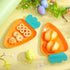 SWETRACE 24pcs Carrot Shaped Disposable Paper Plates Multi-function Household Dinner Plates for Party Gathering