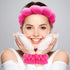 Spa Headband for Washing Face Wristband Set Sponge Makeup Skincare Terry Cloth Bubble Soft Get Ready Hairband for Women Girl Puffy Padded Headwear Non Slip Thick Hair Accessory(Hot Pink)