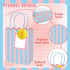 Summer 16 Set FYSUIMU Spring Stripe Paper Bag with Honeycomb Ball and Tag Scalloped Treat Bags with Handles Candy