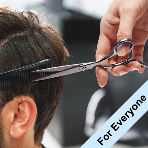 ULG Professional Hair Cutting Scissors 6.5 inch Right-Hand Razor Edge Barber Shears, Blue Japanese Stainless Steel