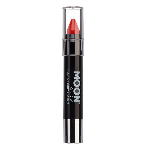 Moon Glow Neon UV Paint Stick Body Crayon, Intense Red for Face & Body