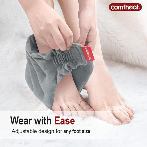 Microwave Ankle Heating Pad for Ankle Pain, Achilles Tendinitis, Heated Ankle Wrap Moist Hot or Cold Compress