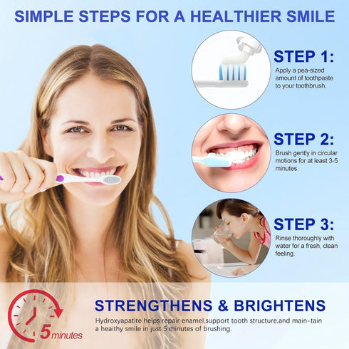 Zeamyhy 7.5% 4.23 OZ Hydroxyapatite Toothpaste for Advanced Enamel Protection, Appropriate for Sensitive Teeth, Gentle