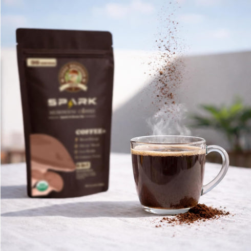 Spark Mushroom Coffee 35 210g/7.4oz 6 Immunity Spark Instant Organic Mushroom Coffee USDA - Servings & - Adaptogenic