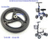 Knee Walker Scooter Replacement Wheel, 8" Caster Wheel for Front or Rear Wheel Assembly, Universal Parts